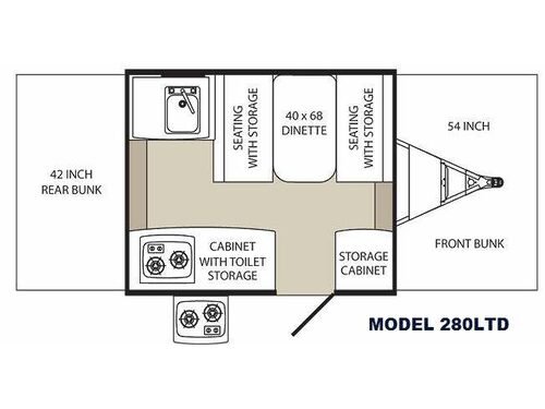Floorplan - 2014 Palomino Tent Campers 280 LTD