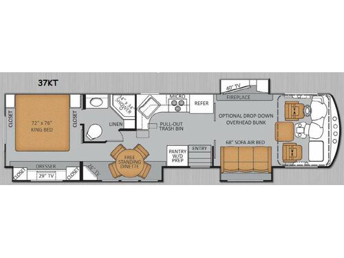 Floorplan - 2014 Thor Motor Coach Challenger 37KT