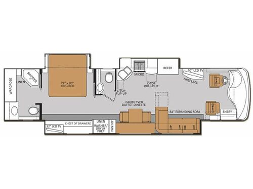 Floorplan - 2014 Thor Motor Coach Tuscany XTE 40EX