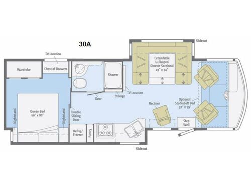 Floorplan - 2014 Winnebago Sightseer 30A