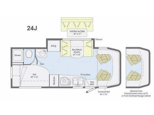 Floorplan - 2014 Winnebago View 24J