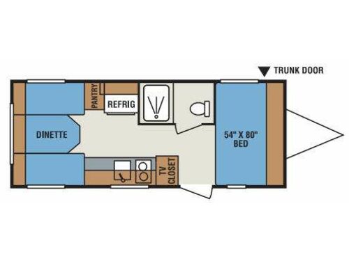 Floorplan - 2014 KZ Sportsmen Classic 19SB
