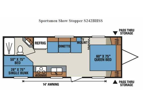 Sportsmen Show Stopper S242BHSS Floorplan