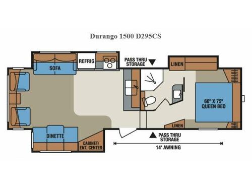 Floorplan - 2014 KZ Durango 1500 D295CS