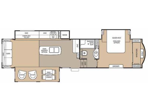 Floorplan - 2014 Forest River RV Cedar Creek 36CKTS
