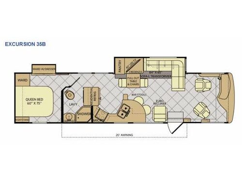 Floorplan - 2014 Fleetwood RV Excursion 35B