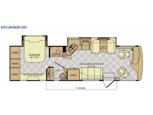 Floorplan - 2014 Fleetwood RV Excursion 33D