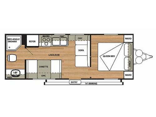 Floorplan - 2014 Forest River RV Salem Cruise Lite 241QBXL