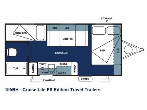 Floorplan - 2014 Forest River RV Salem Cruise Lite FS 195BH