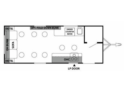 Floorplan - 2014 Forest River RV Salem Ice Cabins T8X20RC