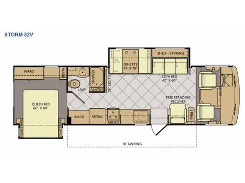 Floorplan - 2014 Fleetwood RV Storm 32V