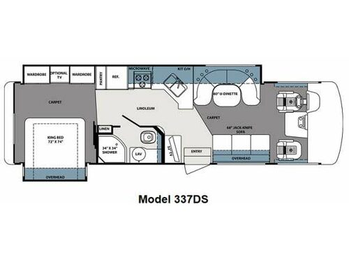 Floorplan - 2014 Forest River RV Georgetown XL 337DSF
