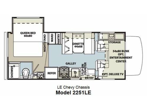 Floorplan - 2014 Forest River RV Forester LE 2251LE Chevy