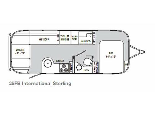 Floorplan - 2014 Airstream RV International Sterling 25FB