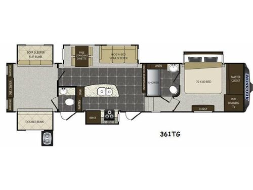 Floorplan - 2014 Keystone RV Avalanche 361TG