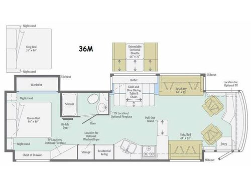 Floorplan - 2014 Itasca Meridian 36M