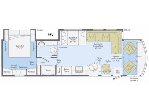 Floorplan - 2014 Itasca Sunova 36V