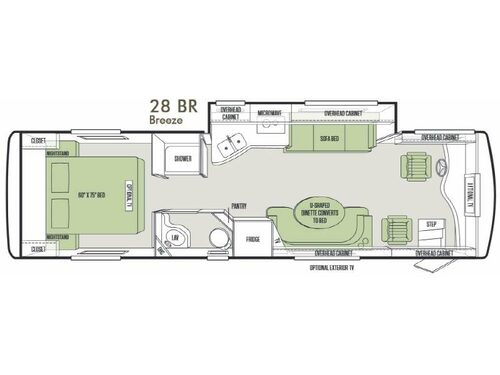 Floorplan - 2014 Tiffin Motorhomes Allegro Breeze 28 BR