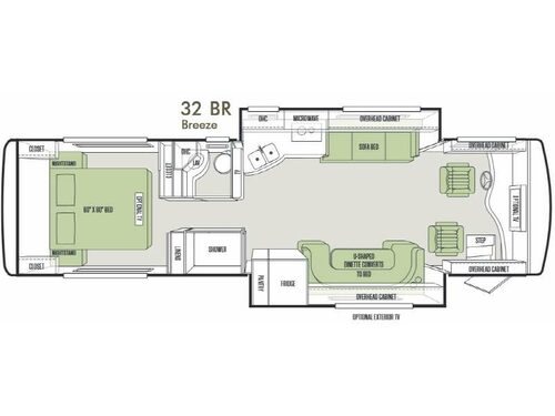 Floorplan - 2014 Tiffin Motorhomes Allegro Breeze 32 BR
