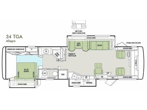 Floorplan - 2014 Tiffin Motorhomes Allegro 34 TGA