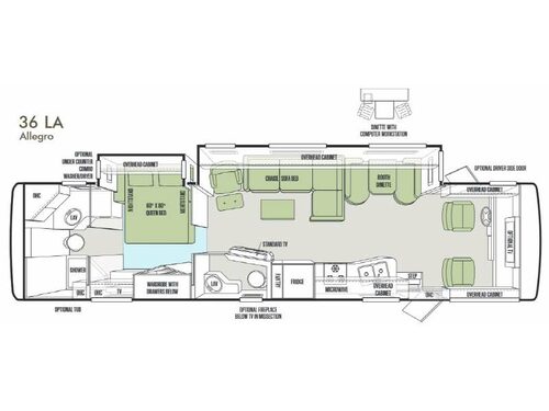 Floorplan - 2014 Tiffin Motorhomes Allegro 36 LA