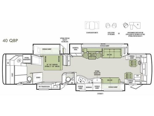 Floorplan - 2014 Tiffin Motorhomes Allegro Bus 40 QBP