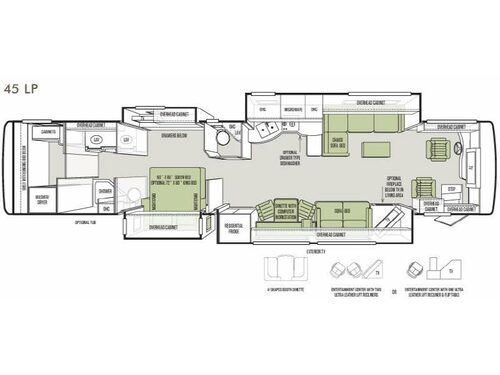 Floorplan - 2014 Tiffin Motorhomes Allegro Bus 45 LP