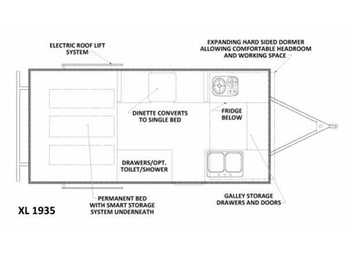 Folding Trailers XL 1935 Floorplan