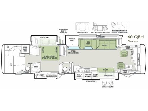 Floorplan - 2014 Tiffin Motorhomes Phaeton 40 QBH