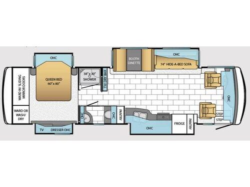Floorplan - 2014 Newmar Ventana 3433