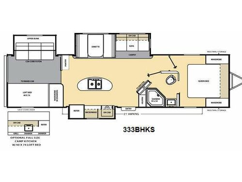 Floorplan - 2014 Coachmen RV Catalina 333BHKS