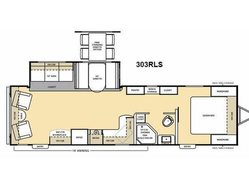 Catalina 303RLS Floorplan