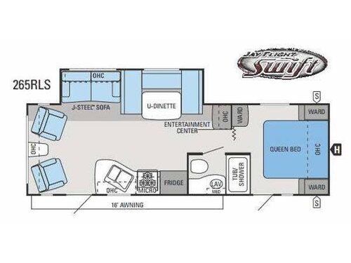 Floorplan - 2014 Jayco Jay Flight Swift 265RLS