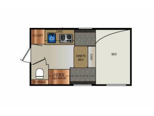 Floorplan - 2014 Travel Lite  Truck Campers 770 Super Lite Series