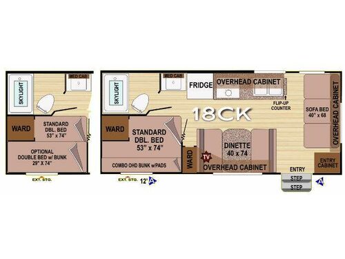 Floorplan - 2014 Outdoors RV Creek Side 18CK