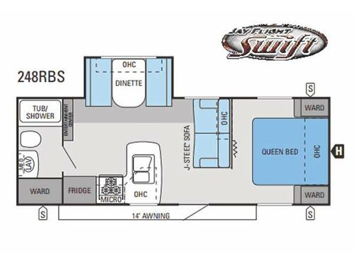 Jay Flight Swift 248RBS Floorplan