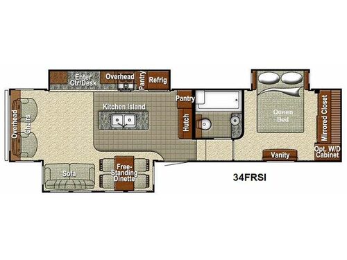 Floorplan - 2014 Yellowstone RV Sedona 34FRSI Advanced Profile