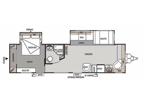 Floorplan - 2014 Forest River RV Wildwood 29FKBS