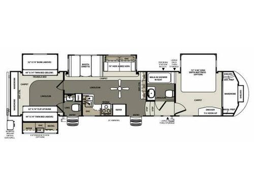 Sierra 365SAQB Floorplan