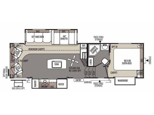 Rockwood Signature Ultra Lite 8285IKWS Floorplan