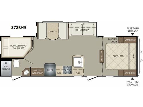 Floorplan - 2014 Keystone RV Bullet 272BHS