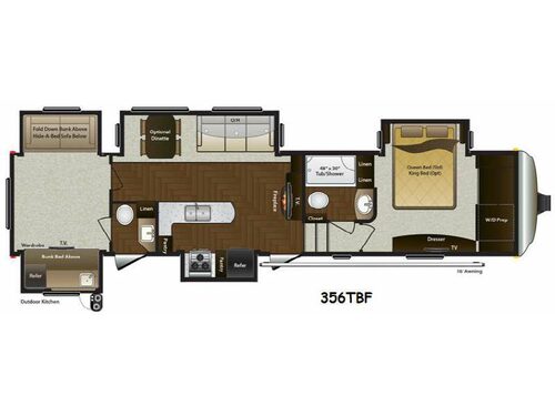 Mountaineer 356TBF Floorplan