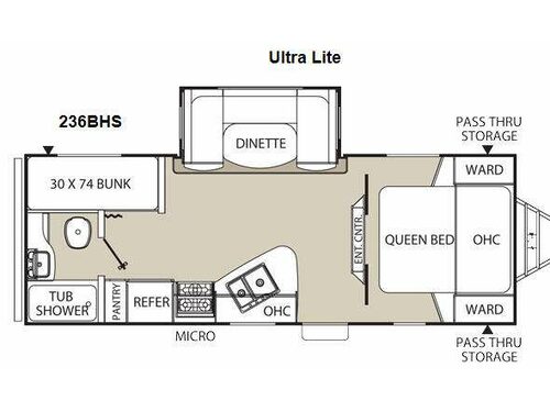 Freedom Express 236BHS Floorplan