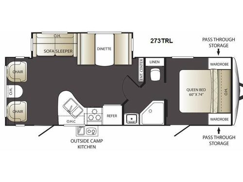 Floorplan - 2014 Keystone RV Outback Terrain Ultra Lite 273TRL