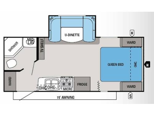 Floorplan - 2014 Jayco White Hawk 21FBS