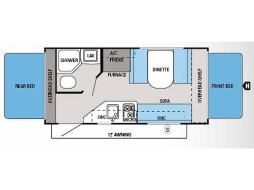 Floorplan - 2014 Jayco Jay Feather SLX 16XRB