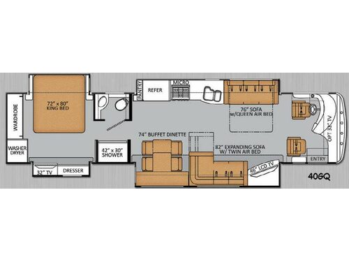 Floorplan - 2014 Thor Motor Coach Tuscany XTE 40GQ