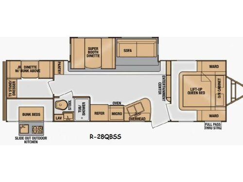 Radiance R 28QBSS Floorplan