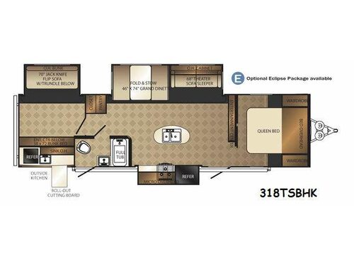 Floorplan - 2014 Palomino Solaire 318STBHK