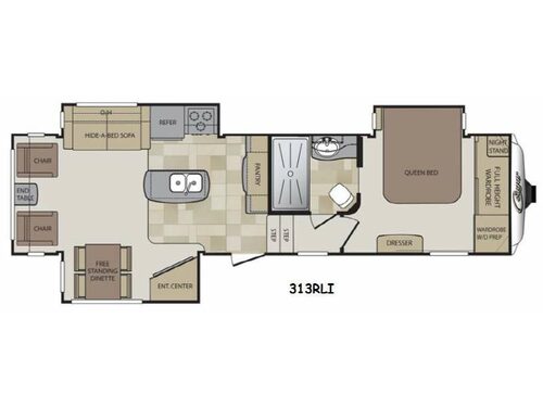 Cougar 313RLI Floorplan